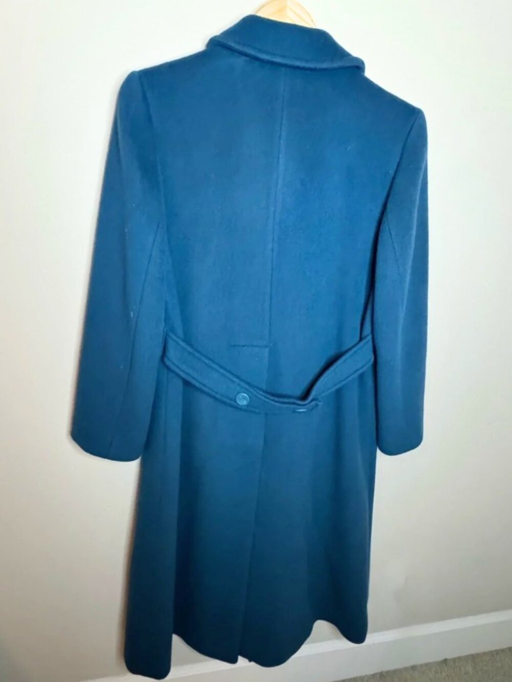 Vintage Pendleton Blue Teal Long Wool Coat Size 8 Made USA Full Length - Picture 2 of 12